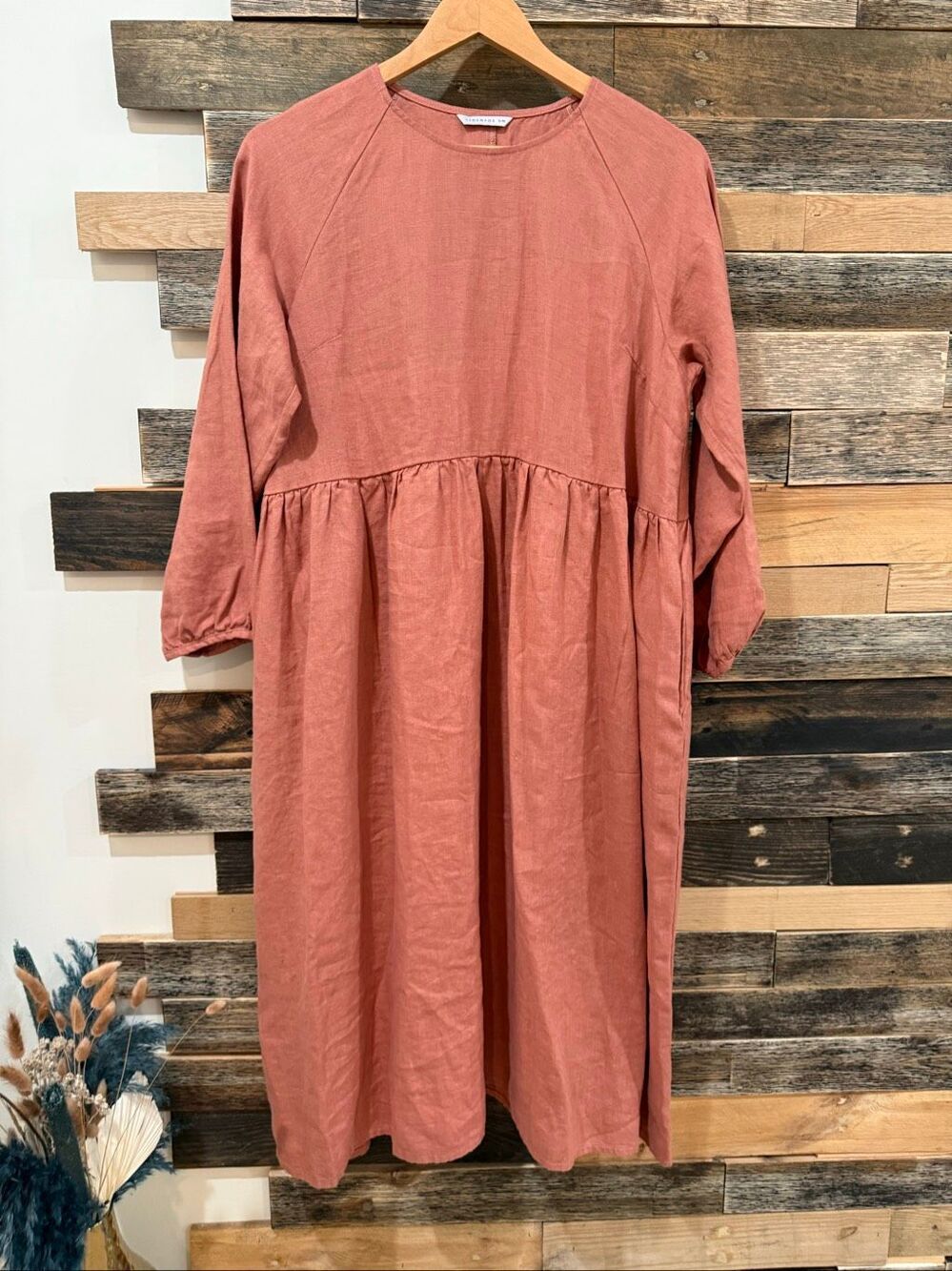 Linenfox Margo dress linen pockets size S-M